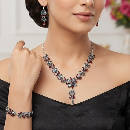 Red garnet blue - garnet&blue, topaz