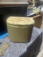 Vintage Wicker Ottoman /