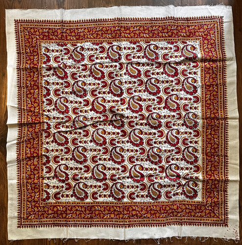 Vintage indian paisley block - indian,