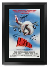 Airplane Comedy Film Leslie Nielsen Printed A3 Poster Framed for Movie Fans