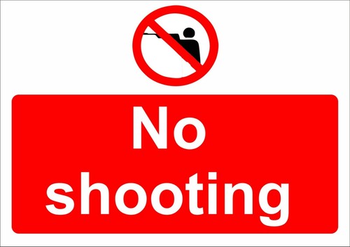 Shooting sign sticker - or,