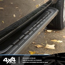 FITS MITSUBISHI L200 06>15 BLACK ALUMINIUM SIDE STEPS THORESBY RUNNING BOARDS