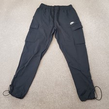 Nike Mens Tracksuit Bottoms Small Black Grey Cargo Pant Utility Combat Technical