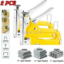 2PCS Staple Gun 6000x Staples Heavy Duty Tacker Stapler Upholstery Nail Gun UK