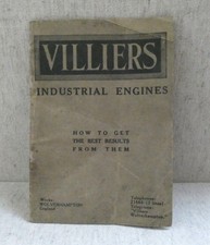 Vintage Villiers instruction booklet for industrial engines.