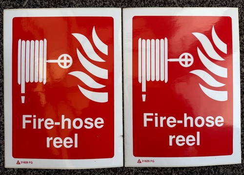 Fire hose reel safety - reel, sign