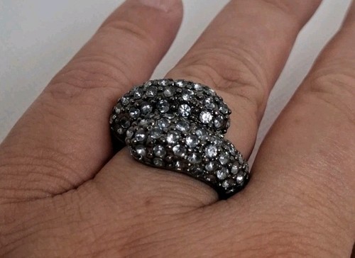 Crystal bypass snake ring very - crystal,