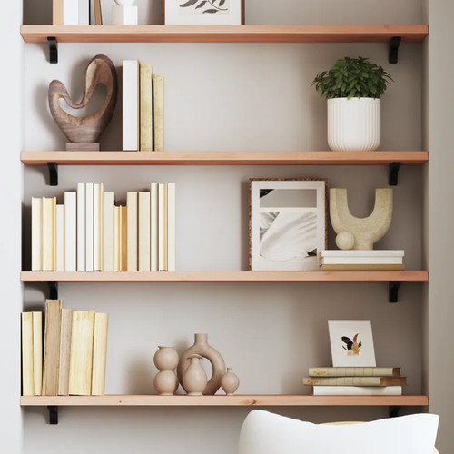 Walplus wall shelf oak 80x20x2 - wall,