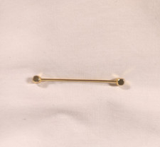 2-1/8" Round Wire Cube Ends Gold Tone Vintage Collar Bar