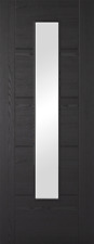 Internal Vancouver Charcoal Black Fire Rated FD30 1L Clear Glazed Door