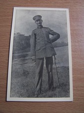 Military Vintage RP Postcard Man in Uniform Unknown Country