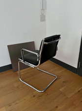 chair black leather old