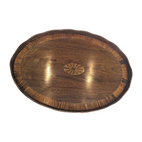 Art deco inlaid wooden - deco, oval