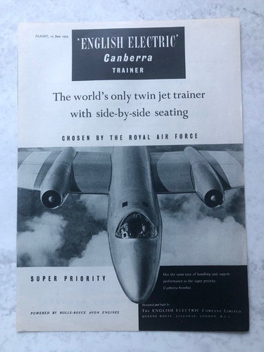 1953 aircraft advert english - aircraft,