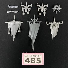 CHAOS ICON BANNER BLASTED STANDARD COMMAND KHORNE 40K WARHAMMER THE OLD WORLD