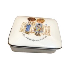 Vintage Petticoats and Pantaloons Porcelain Trinket Box Rare Design Very Cute