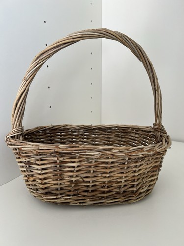 Old woven basket with - old,