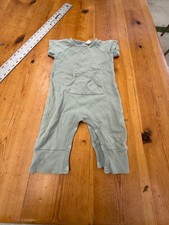 Kate Quinn Organic Cotton Baby Footless  One Piece 6-12M Green Mushroom N5