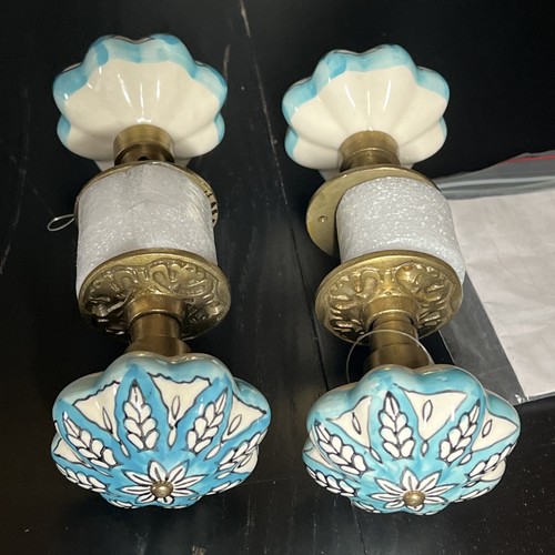 Vintage nos porcelain brass - porcelain,