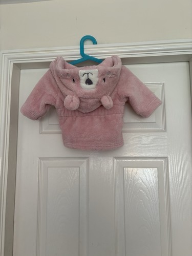 Baby girls pink dressing gown - pink,