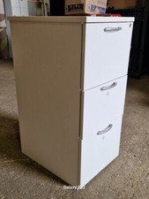 Used 3 Drawer Filing Cabinet. White - Wooden. - FAST UK DELIVERY ?