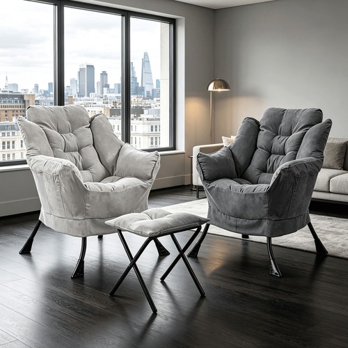 Fabric lazy chair with - chair,