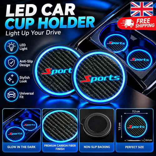 2pcs car cup holder night - car,