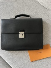 Louis Vuitton Laguito Briefcase Black Leather Good Condition