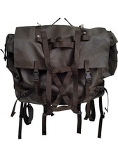 Olive Green German Military Surplus Backpack with Straps - HH3