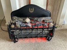 Quality Vintage Retro Electric Bar Fire With  cozy Illuminated Log Display