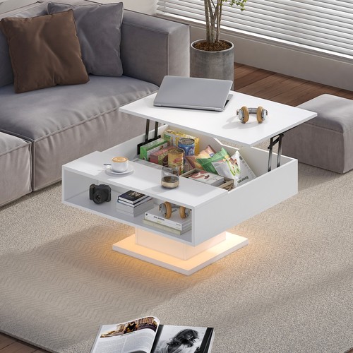 Square coffee table with - coffee,