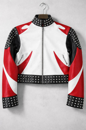 Men studded leather biker - men’s,