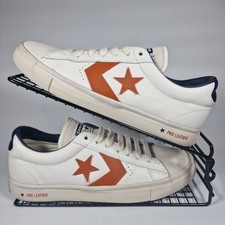 Converse Trainers Unisex Size 6 White Leather Pro Leather Ox Skate Shoes
