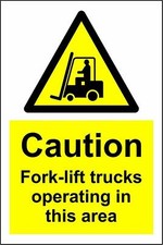 Warning Caution fork-lift