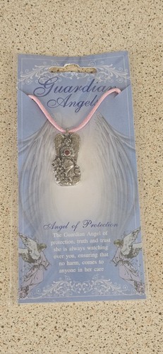 Pewter guardian angel necklace - guardian,