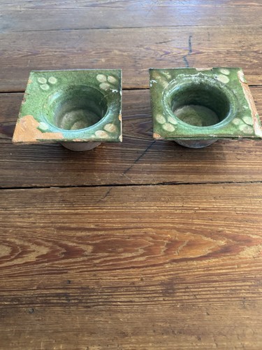 Antique pair french redware - antique, of