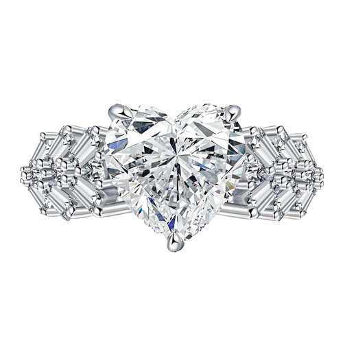 0ct heart cut lab - 6.0ct, lab‑created
