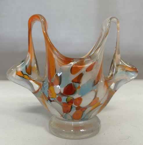 Murano handle bucket bud vase - handle,