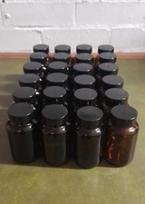 Amber Glass Jars with Lids -