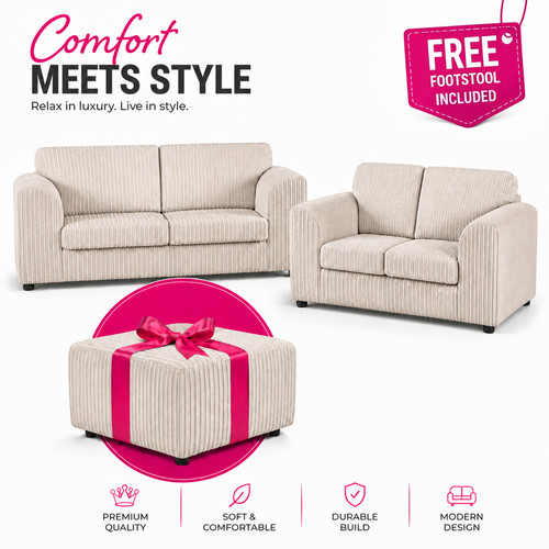 Corner sofa jumbo cord high - sofa,