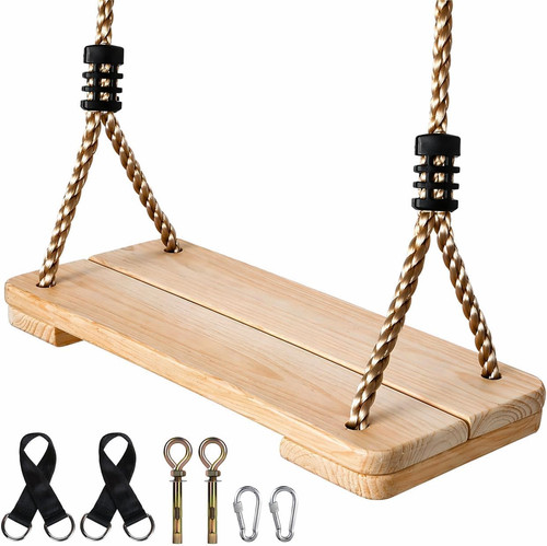 Wood tree swing seat - wood,