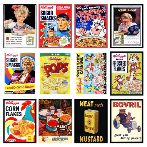 Food packaging retro metal - food,