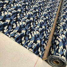 100% Superior Cotton Poplin Fabric Woodland Camouflage Materiel 45'' Wide