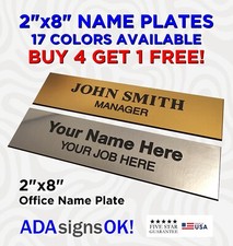 2" x 8" DOOR or DESK SIGN FOR