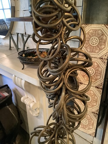 Victorian brass curtain rings - victorian,