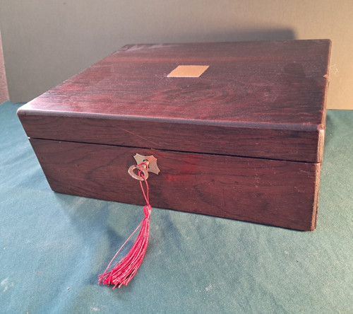 Victorian oak writing slope - victorian,