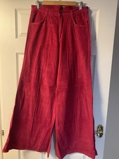 BNWT Spase Corduroy Trousers. W34 L34. Approx Ladies 16. Dark pink/Cerise