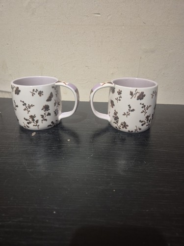 Anthropologie mug floral - mug, cupx2