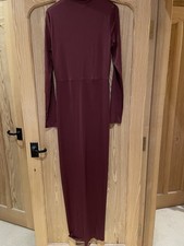 Women’s Burgundy Long Sleeve Maxi Dress, Size XL (14-16)