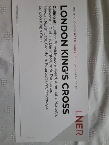 Railway carriage window label - carriage,